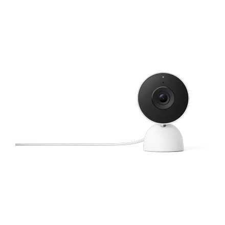 Google Nest Cam indoor wired camera in white