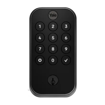 Yale smart door lock with keypad in black